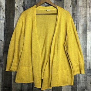 Eileen Fisher  Italian 100% Hemp Yellow Cradigan